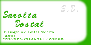 sarolta dostal business card